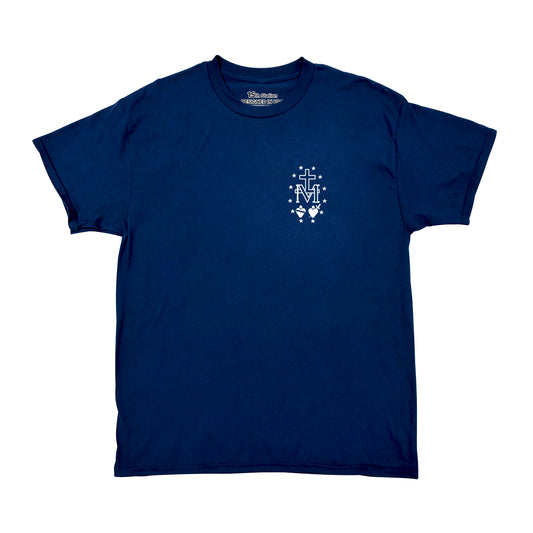 Miraculous Medal t-shirt in Navy